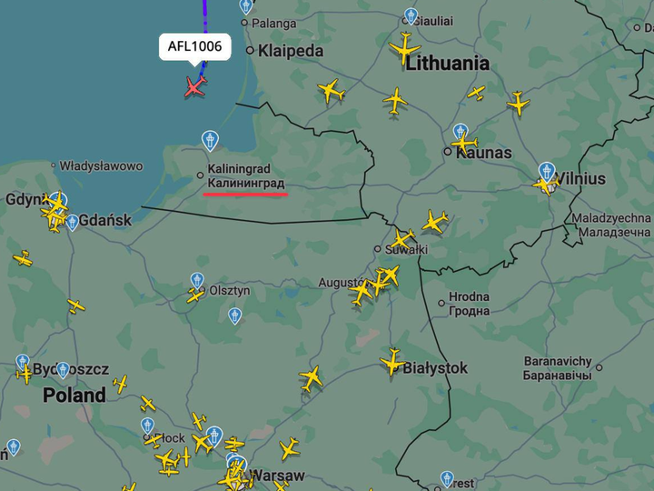 Мапа польотів