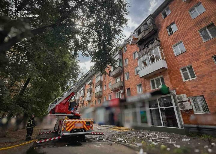 Російська атака по Сумах Російська атака по Сумах