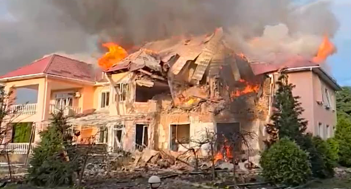 Enemy UAVs struck a resort in the Chernihiv region, causing a fire
