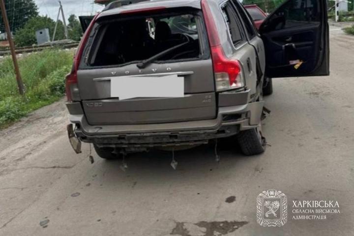 Атакована дроном автівка