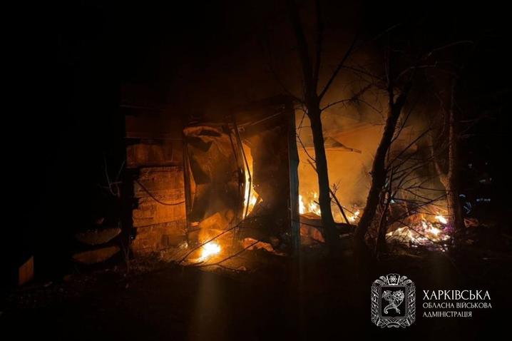 Наслідки обстрілу м. Дергачі