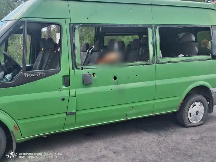 Атака на маршрутку у Нікополі