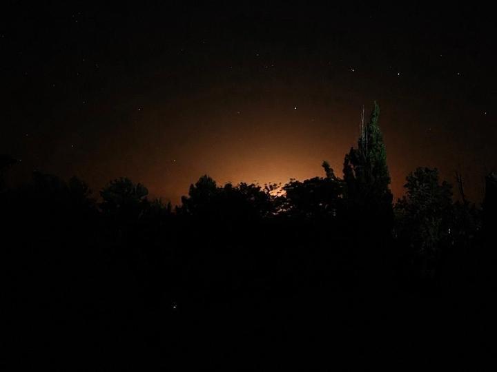 Reports of a fire and explosions following a drone attack have come in from Melitopol