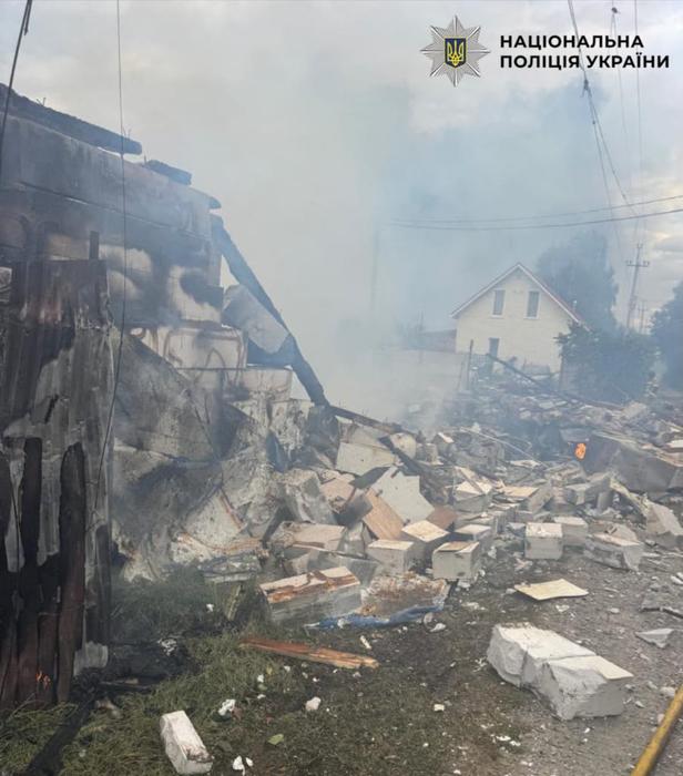 The aftermath of the attack on the Kyiv region