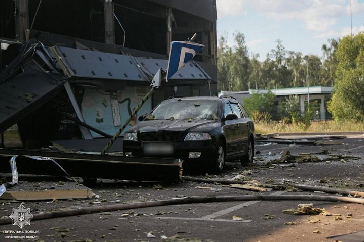 Police released the first footage of the attack on the ATB supermarket in Chernihiv on July 26