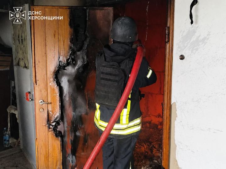 Наслідки обстрілу Херсона