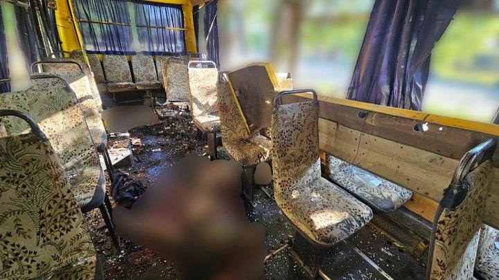 Наслідки удару по маршрутці
