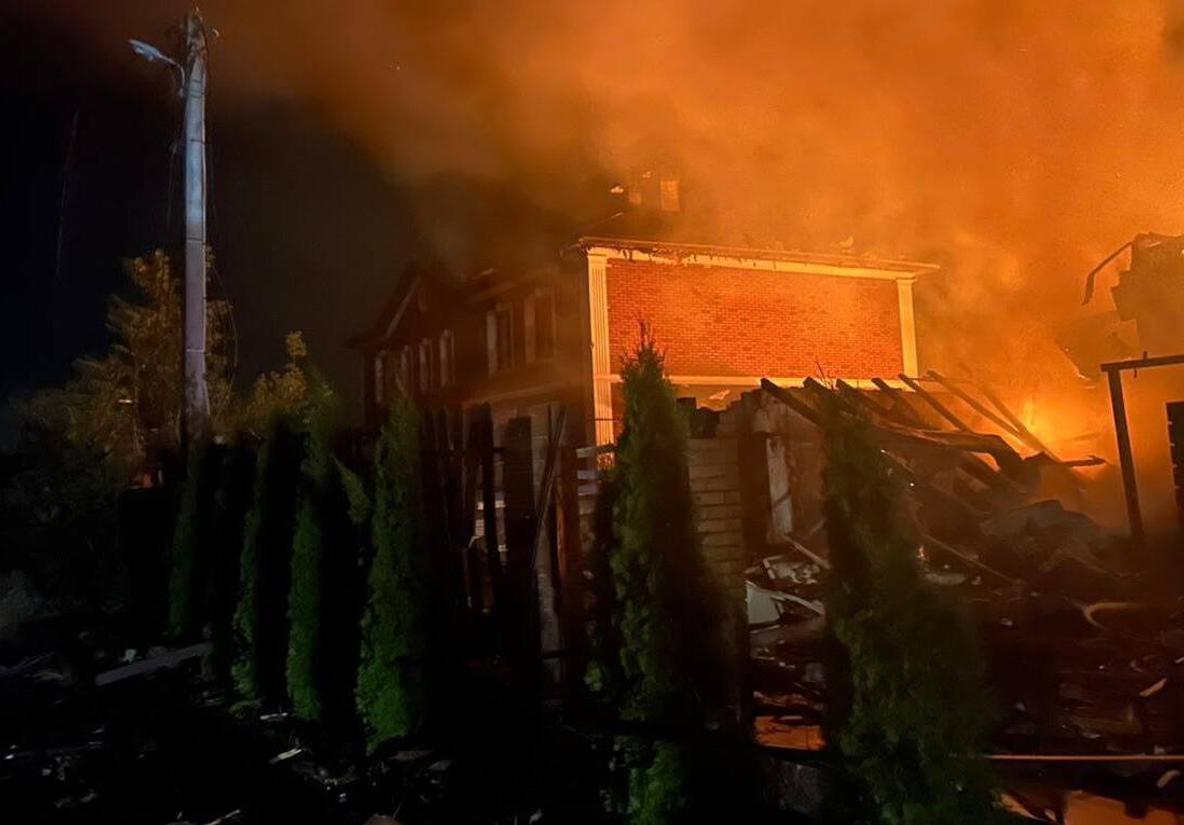 The russians launched five UAVs at a house in the Kyiv region, killing a 3-year-old boy and his grandparents