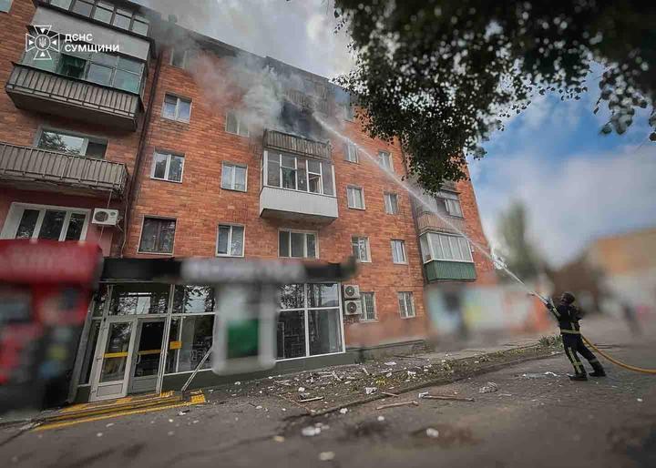 Російська атака по Сумах Російська атака по Сумах