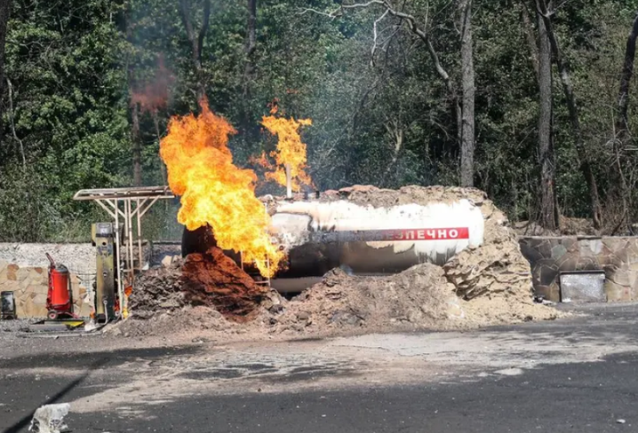 Russia has destroyed or damaged more than 300 gas stations in Ukraine over the past six months, according to Shmyhal