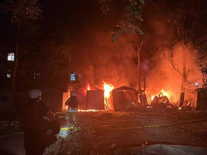 Пожежа внаслідок атаки