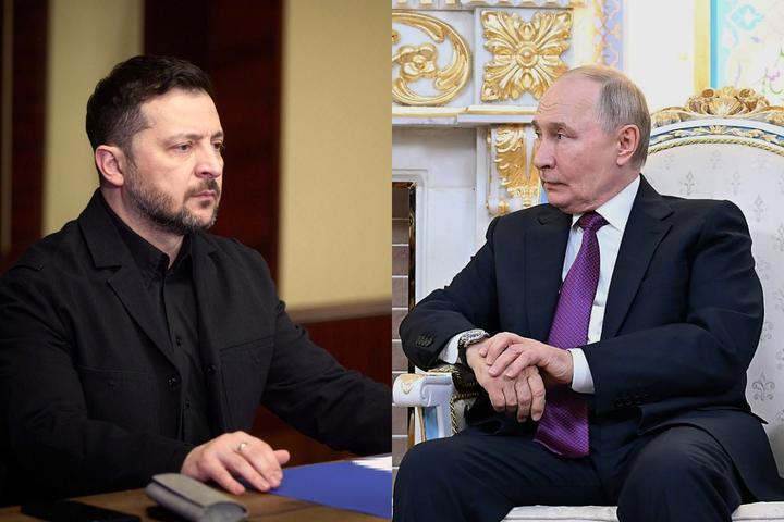 Президент України Володимир Зеленський і диктатор РФ Володимир Путін