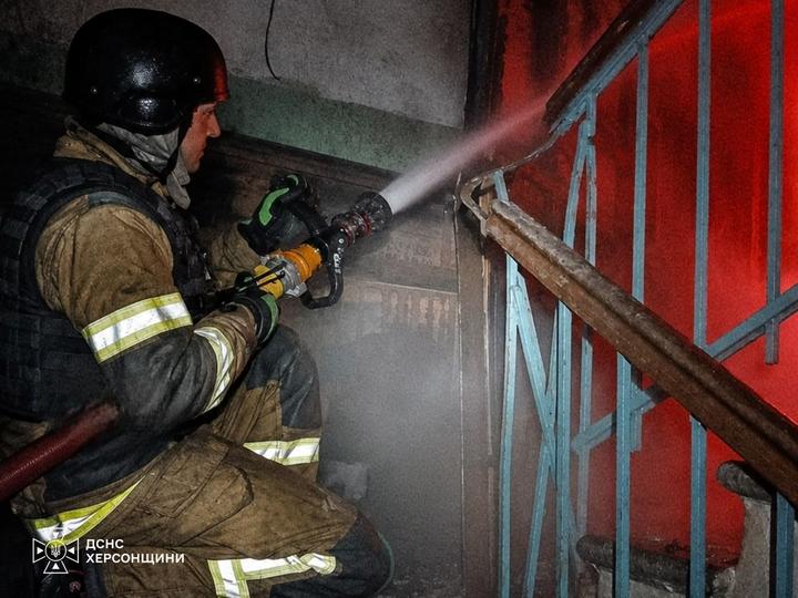Наслідки обстрілу Херсона