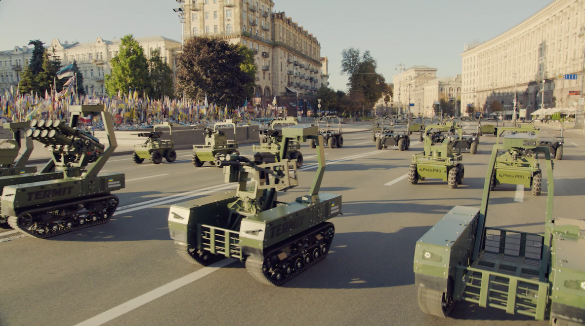 The Parade No One Saw: “Shelter” Uncovered Details About the March of Dozens of Military Robots Down Khreshchatyk Ahead of Ukraine’s Independence Day