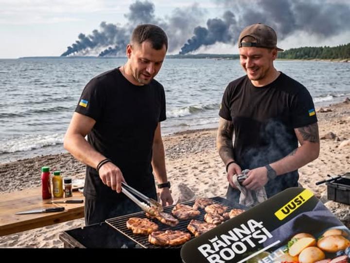 Потролили росіян: в Естонії зняли рекламу смаження м’яса на фоні “бавовни”