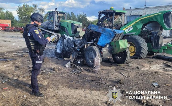 The aftermath of the attack on the Kyiv region