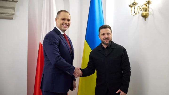 01.06.2026 Президент України Володимир Зеленський із президентом Польщі Каролем Навроцьким