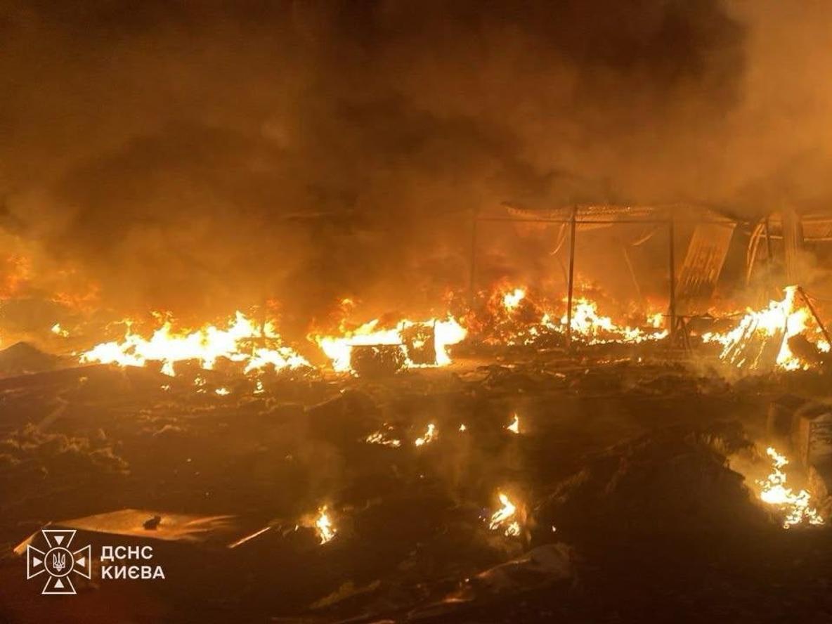 Six people were injured in the attack on Kyiv