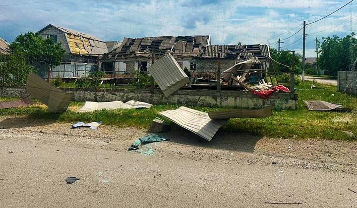 Російська атака на селище Балабине Запорізької області